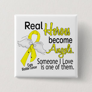 Heroes Become Angels Bladder Cancer 2 Inch Square Button