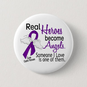 Heroes Become Angels Cystic Fibrosis 2 Inch Round Button
