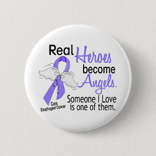 Heroes Become Angels Esophageal Cancer 2 Inch Round Button