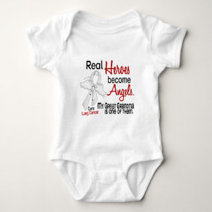Heroes Become Angels Great Grandma Lung Cancer Baby Bodysuit