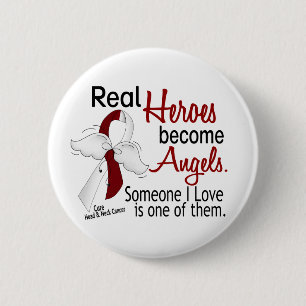 Heroes Become Angels Head And Neck Cancer 2 Inch Round Button