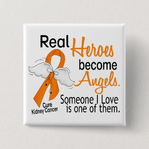 Heroes Become Angels Kidney Cancer 2 Inch Square Button