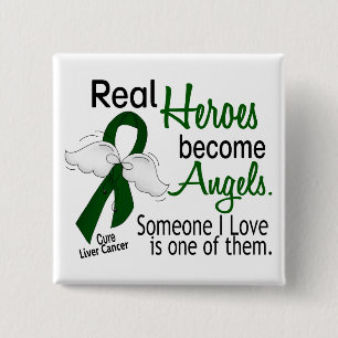 Heroes Become Angels Liver Cancer 2 Inch Square Button
