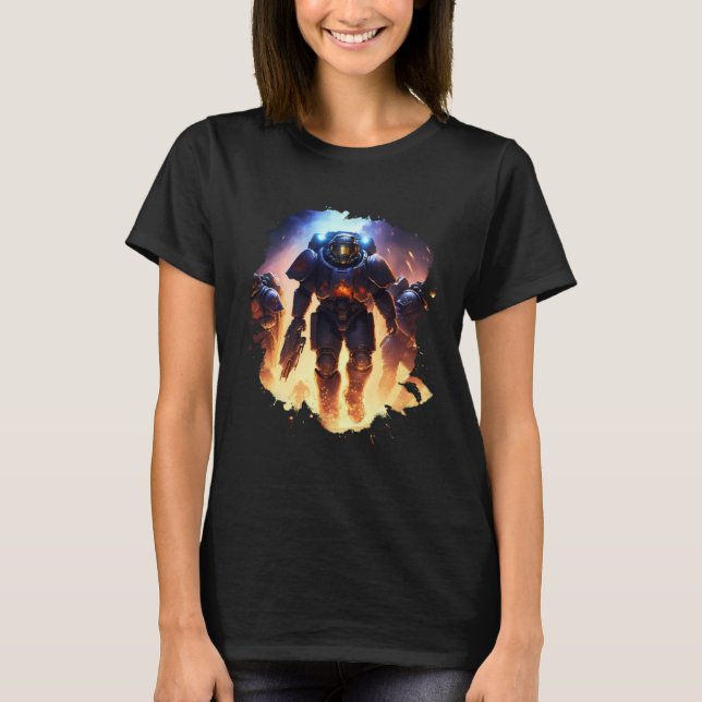 Heroes in space the amazing Space Marines T-Shirt (Front)