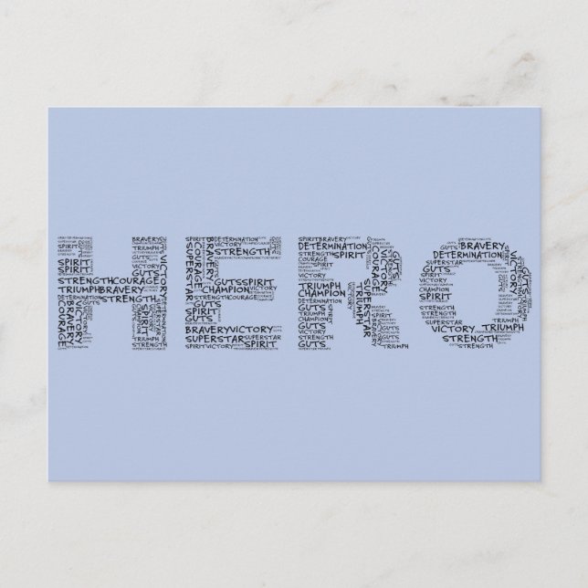 Heroes in the Fight Against Cancer (Black Text) Postcard (Front)