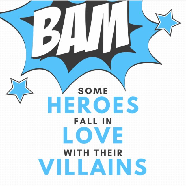 Heroes Love Villains - BAM Sticker (Front)