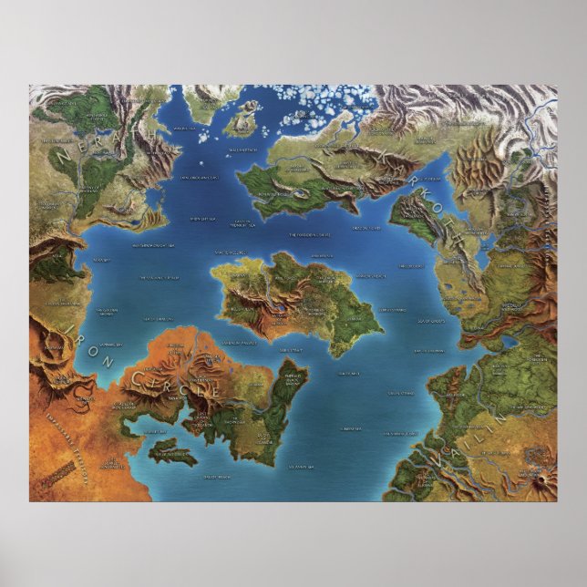 Heroes Of Nerath Game Board Map Poster (Front)