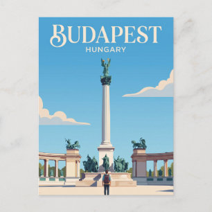 Heroes' Square Hungary Postcard