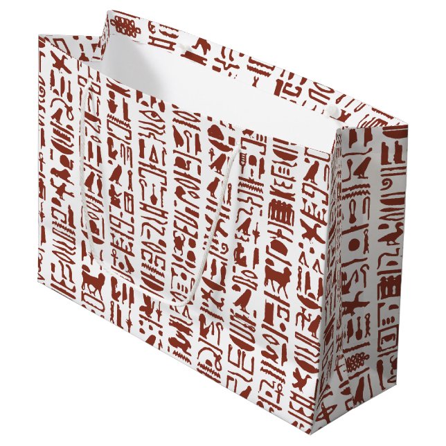 Héroglyphe égyptien grand sac cadeau (Devant Angle)