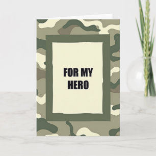 Heroic Camo Fathers Day Card