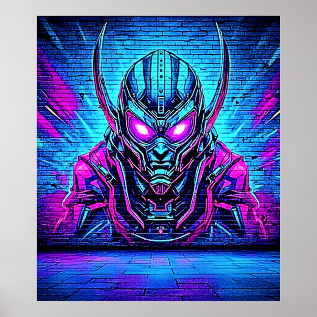 Heroic Cyberpunk Vibe Poster (Front)