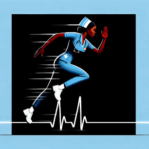 "Heroic Dash: A Nurse in Action, Est. 1860" Magnet