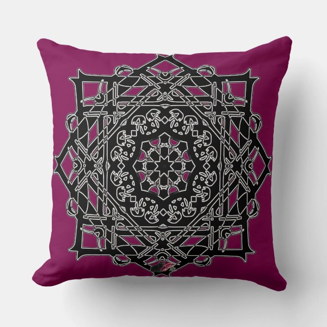 Heroic Octa Glyph Throw Pillow (Front)