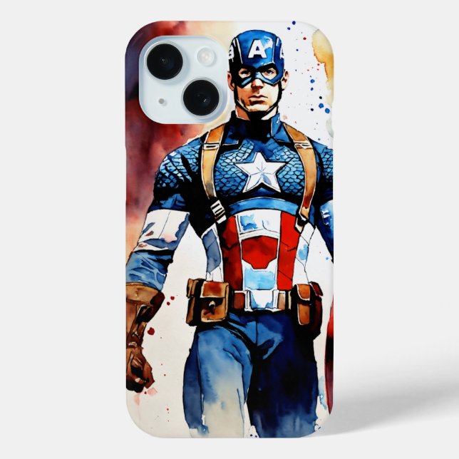"Heroic Protection: Captain America Edition" Case-Mate iPhone Case (Back)