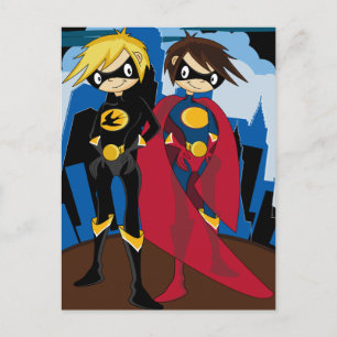 Heroic Superheroes Postcard