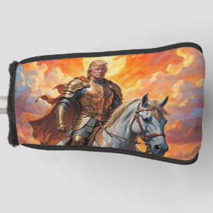 Heroic Trump Warrior in Golden Armour Golf Head Cover