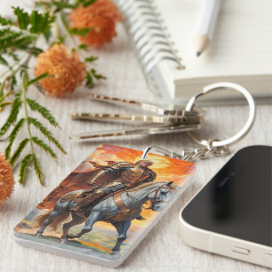 Heroic Trump Warrior in Golden Armour Keychain