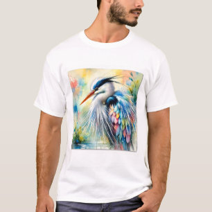 Heron 170624AREF113 - Watercolor T-Shirt