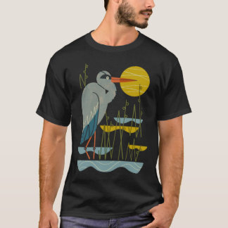 Heron Among Reeds T-Shirt
