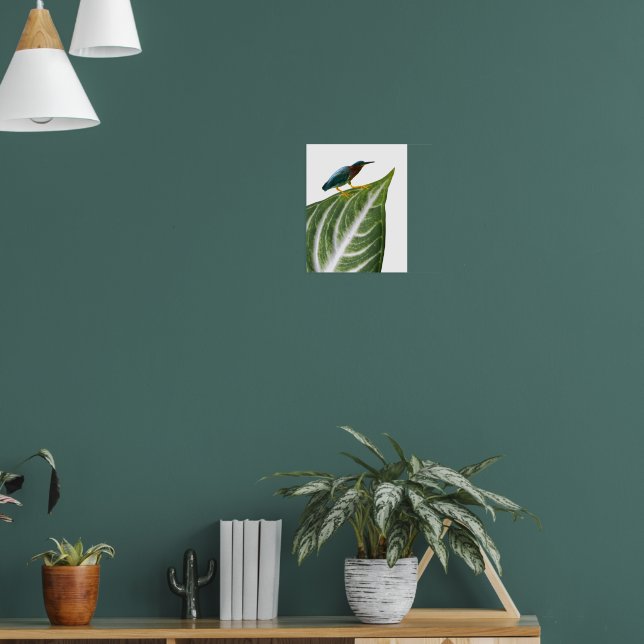 Heron and Leaf Print, Value Poster Paper (Matte) (Living Room 1)