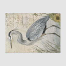 Heron and Sunflower Decoupage