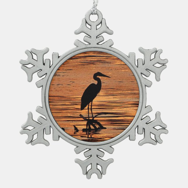 Heron at Sunset Ornament (Front)