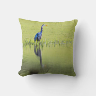 Heron Bird Throw Pillow