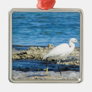 Heron bird wings custom personalize Anniversaries Metal Ornament