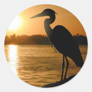 Heron Classic Round Sticker