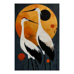 Heron Couple  Poster