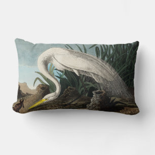 Heron Cushion Throw Pillow posterized