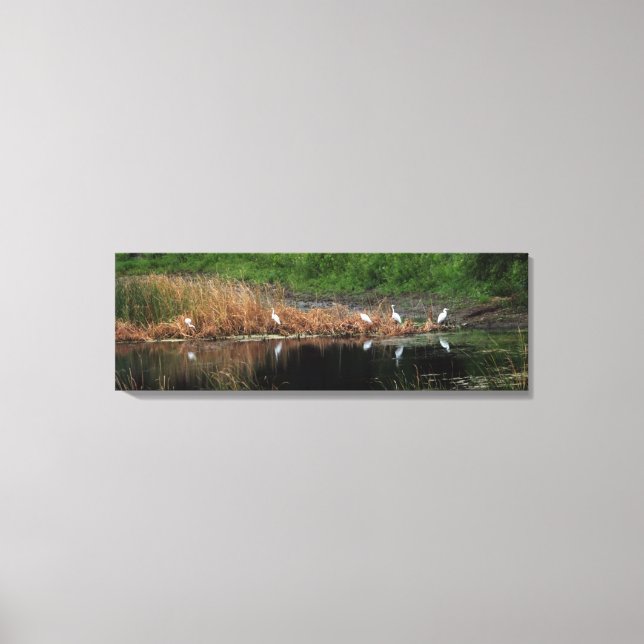 Heron Family - right side Canvas Print (Front)
