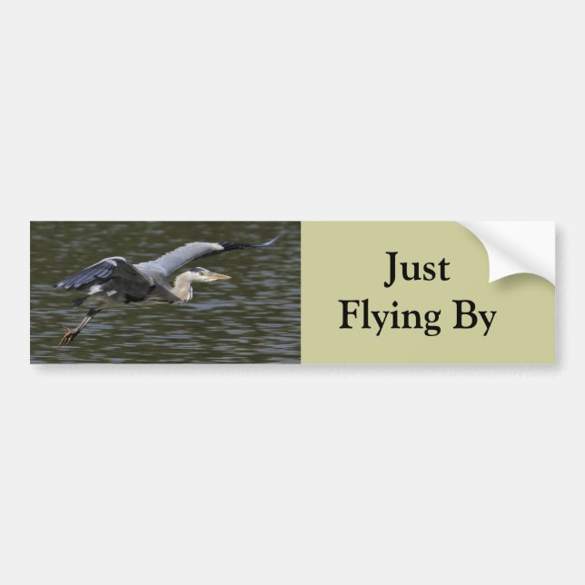 Heron Fly Past Bumper Sticker (Front)