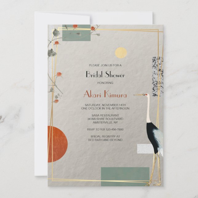 Heron Frame Invitation (Front)