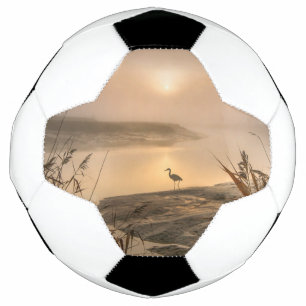 Heron Heaven - Landscape on the Lake Soccer Ball