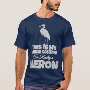 Heron Human Costume  Love Heron Water Birds T-Shirt