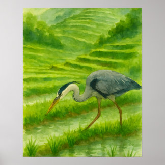 Heron Hunt Poster