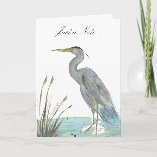 Heron in the Marsh Card (Front)
