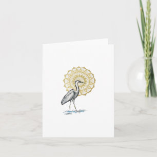 Heron Mandala Note Card