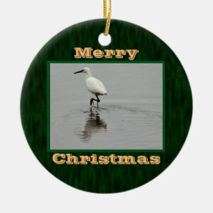 Heron Photo Ceramic Ornament