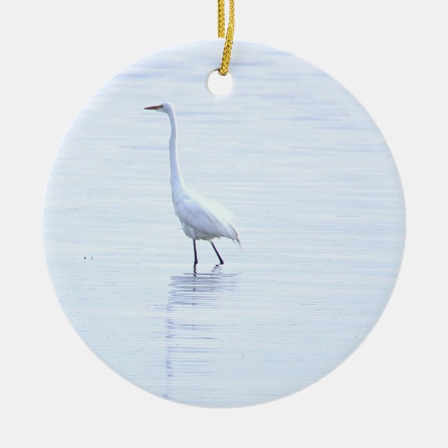 Heron Photo Ornament  (Front)