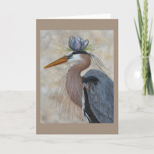 Heron Royalty greeting card