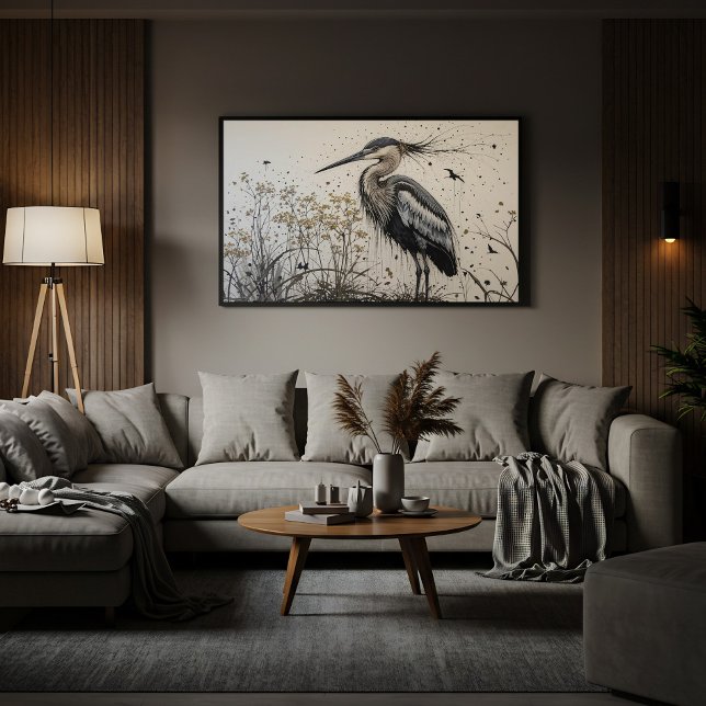 Heron’s Elegance Canvas Print (Creator Uploaded)