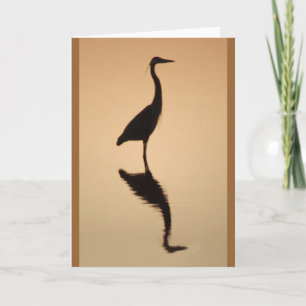 Heron Silhouette Card