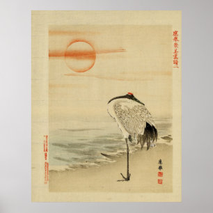 Heron sleeping poster