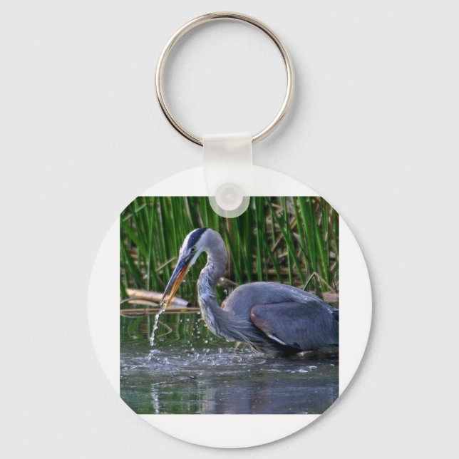 Heron Splash Keychain (Front)