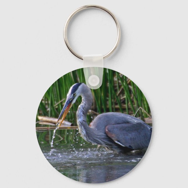 Heron Splash Keychain (Front)