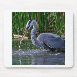 Heron Splash Mouse Pad