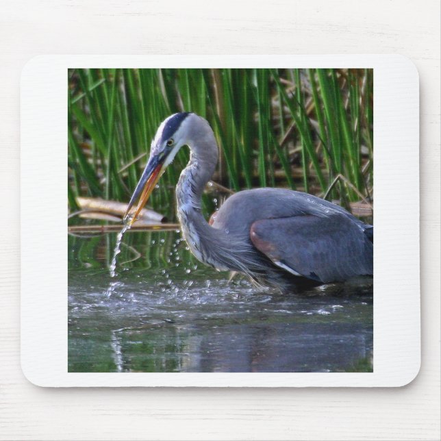 Heron Splash Mouse Pad (Front)