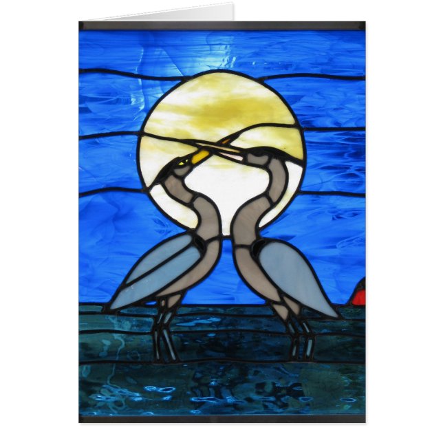 Hérons bleus par clair de lune (Devant)
